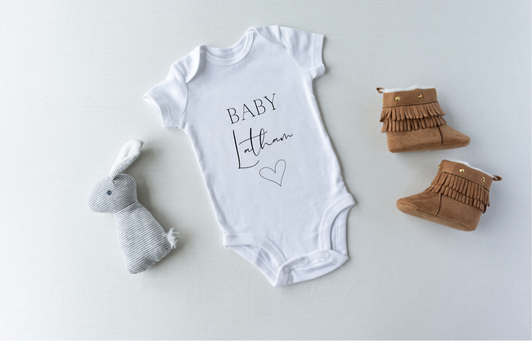 Personalised baby grow