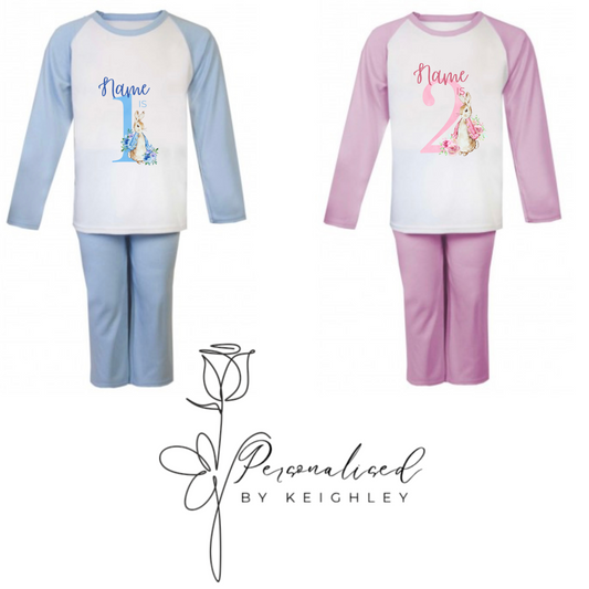 Personalised name pj’s flopsy